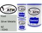 Preview: Ford, Silver Metallic, 9Z / 6349: 500ml Lackdose + 500ml Klarlack + 250ml Härter - Set, von ATW Autoteile West.